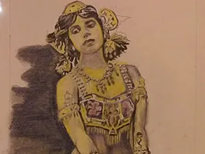 anja noordmans - achtergrond toevoegen aan pastel portret van mata hari